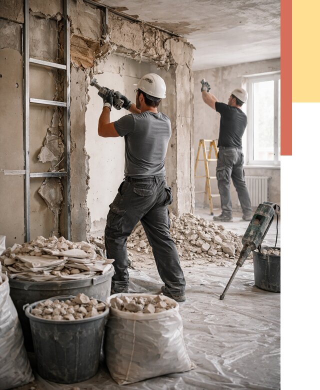 Демонтажные работы в Осинниках от 2768 руб. — услуги и цена под ключ | ОТДЕЛОЧНИК-Снн