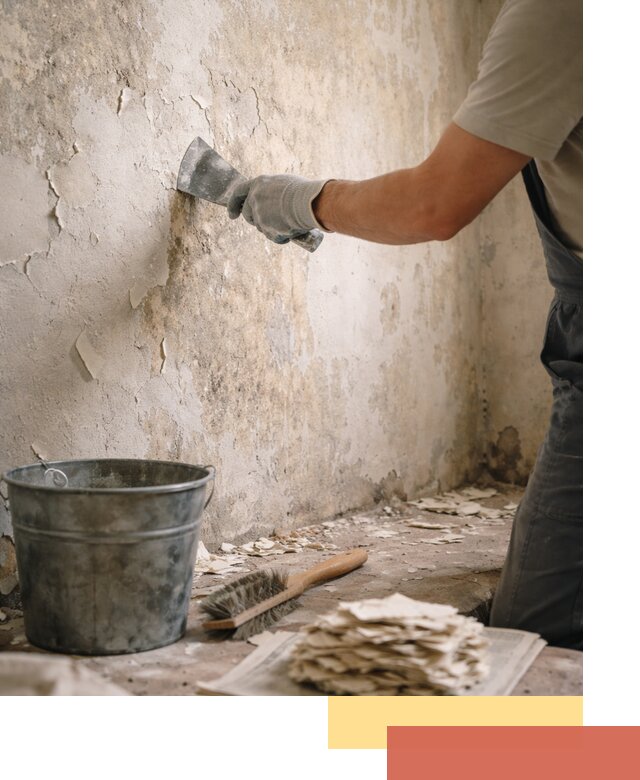 Удаление старой краски со стен в Осинниках качественно и быстро