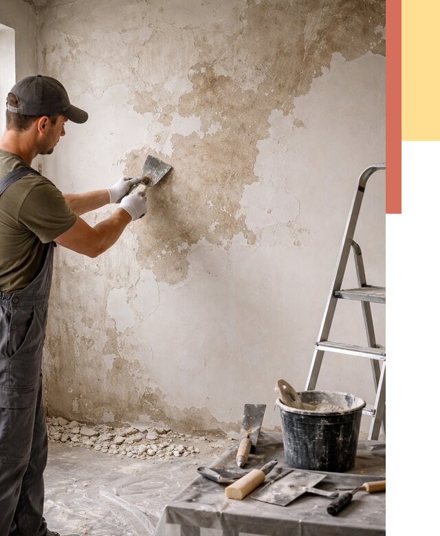 Снятие старой шпаклевки в Осинниках от 1896 руб. — быстро и недорого | ОТДЕЛОЧНИК-Снн