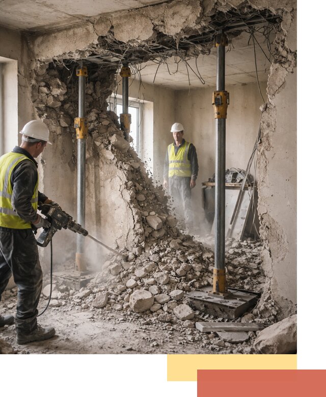 Снос несущих стен в Осинниках с гарантией безопасности и качества