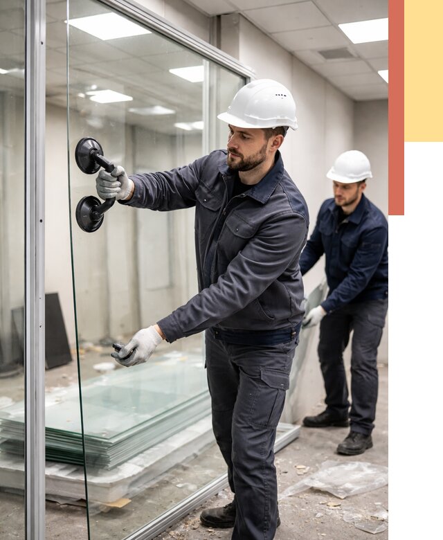 Демонтаж стеклянных перегородок в Осинниках от 3280 руб. — быстро и недорого | ОТДЕЛОЧНИК-Снн