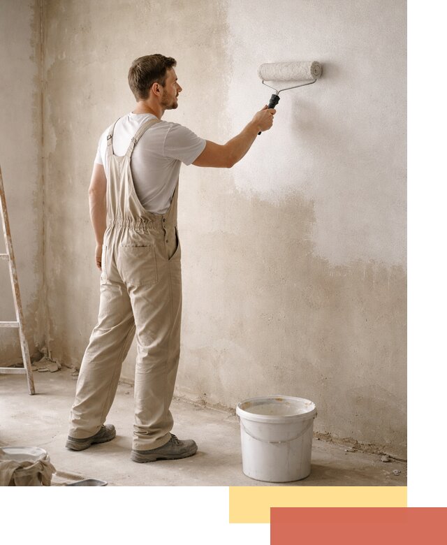 Грунтовка стен под отделку в Осинниках профессиональным раствором