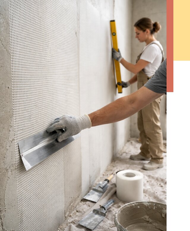 Армирование стен стеклосеткой в Осинниках от 3280 руб. под ключ | ОТДЕЛОЧНИК-Снн