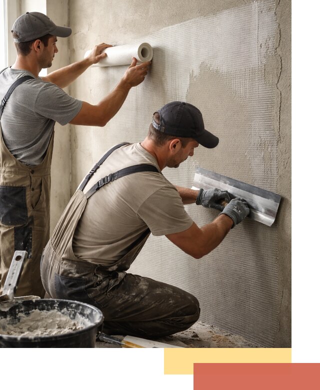 Армирование стен стеклосеткой в Осинниках для прочной отделки