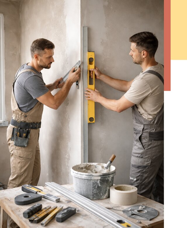 Выведение углов стен в Осинниках от 1896 руб. быстро и недорого | ОТДЕЛОЧНИК-Снн