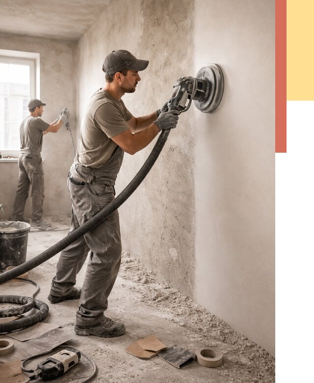 Шлифовка стен в Осинниках от 1230 руб/м2 — быстро и недорого | ОТДЕЛОЧНИК-Снн