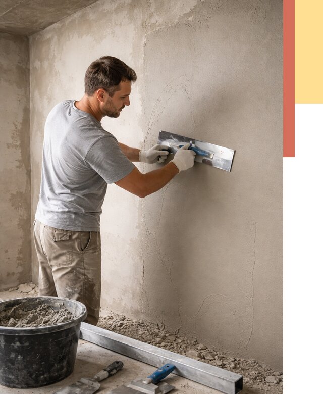 Штукатурка стен без маяков в Осинниках от 7381 руб/м2 — услуги и цена | ОТДЕЛОЧНИК-Снн