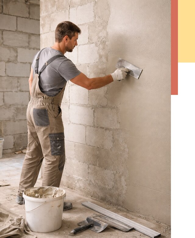 Штукатурка стен из газобетона в Осинниках от 2153 руб./м2 — быстро и недорого | ОТДЕЛОЧНИК-Снн