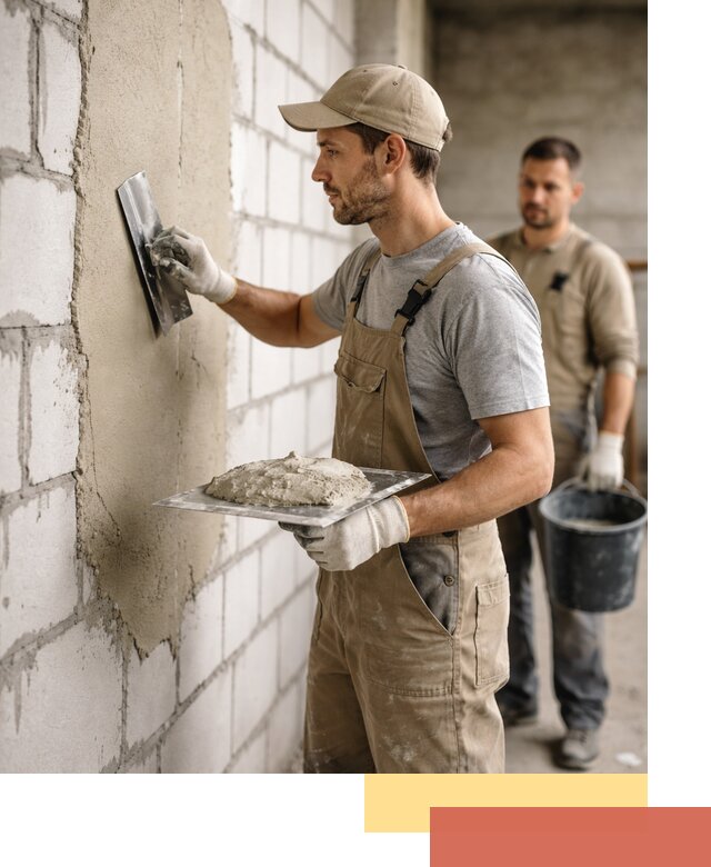 Штукатурка стен из газобетона в Осинниках под ключ