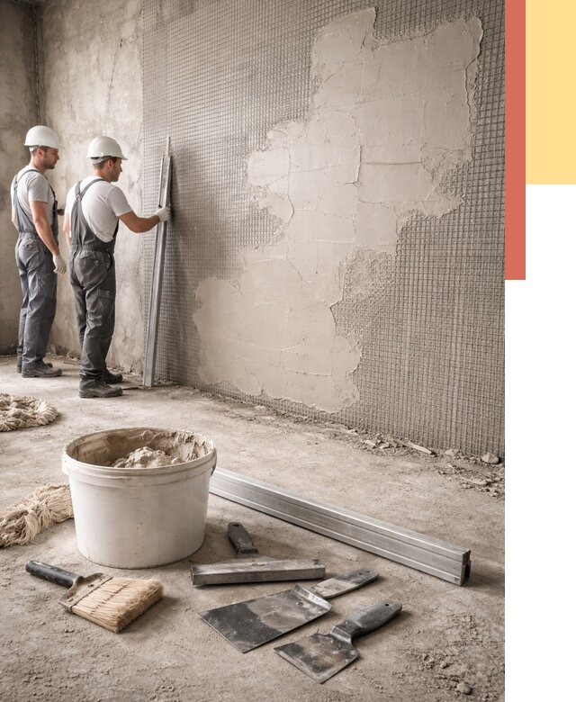 Штукатурка стен по сетке в Осинниках от 5638 руб./м2 — быстро и недорого | ОТДЕЛОЧНИК-Снн