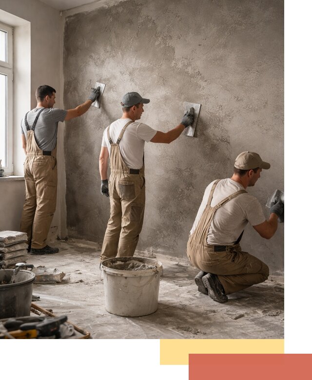 Декоративная штукатурка под бетон в Осинниках для стен и потолков