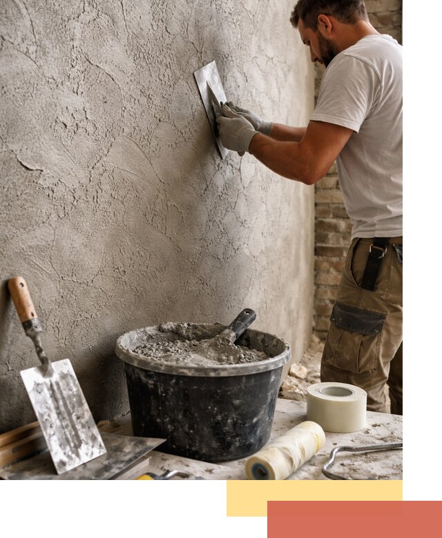 Декоративная штукатурка лофт в Осинниках — отделка стен и потолков