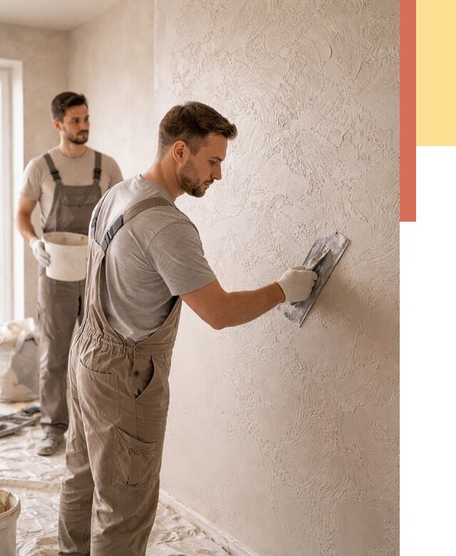 Фактурная штукатурка стен в Осинниках от 4305 руб./м² — заказать под ключ | ОТДЕЛОЧНИК-Снн