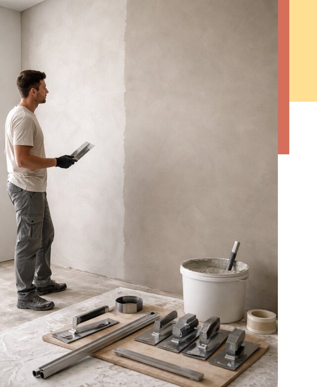 Нанесение микроцемента на стены в Осинниках от 3280 руб./м2 под ключ | ОТДЕЛОЧНИК-Снн