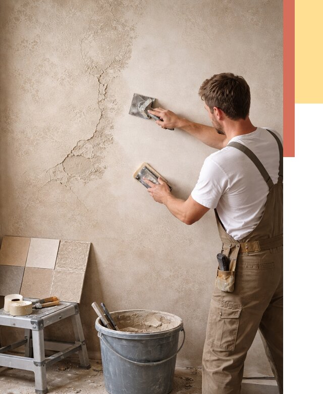 Ремонт декоративной штукатурки в Осинниках от 4613 руб. под ключ | ОТДЕЛОЧНИК-Снн