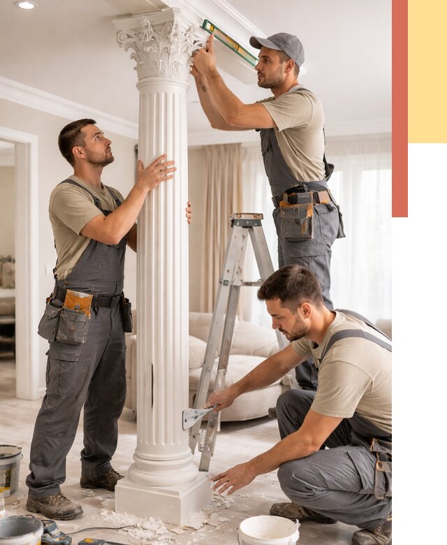 Установка декоративных колонн в Осинниках от 12301 руб. под ключ | ОТДЕЛОЧНИК-Снн