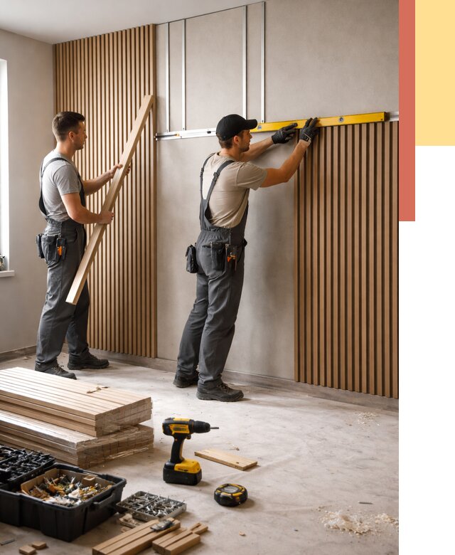 Монтаж реечных панелей на стены в Осинниках от 1230 руб. — быстро и недорого | ОТДЕЛОЧНИК-Снн