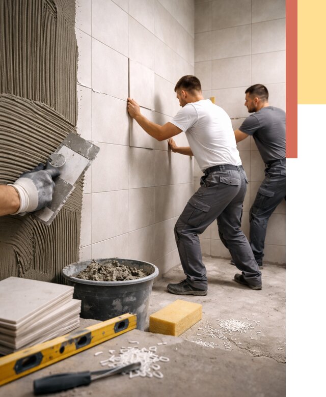 Укладка плитки на стены в Осинниках от 871 руб. — качественно и недорого | ОТДЕЛОЧНИК-Снн