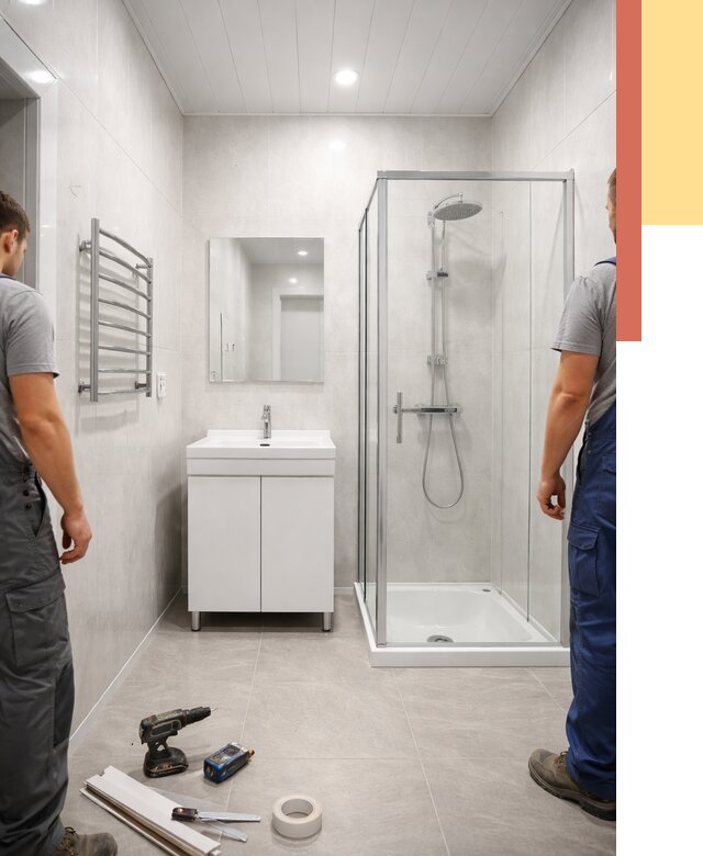 Отделка ванной комнаты панелями ПВХ в Осинниках от 4613 руб. за м2 | ОТДЕЛОЧНИК-Снн