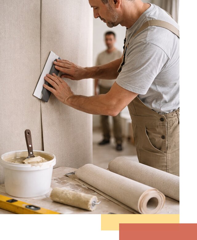 Поклейка текстильных обоев в Осинниках профессионально и аккуратно