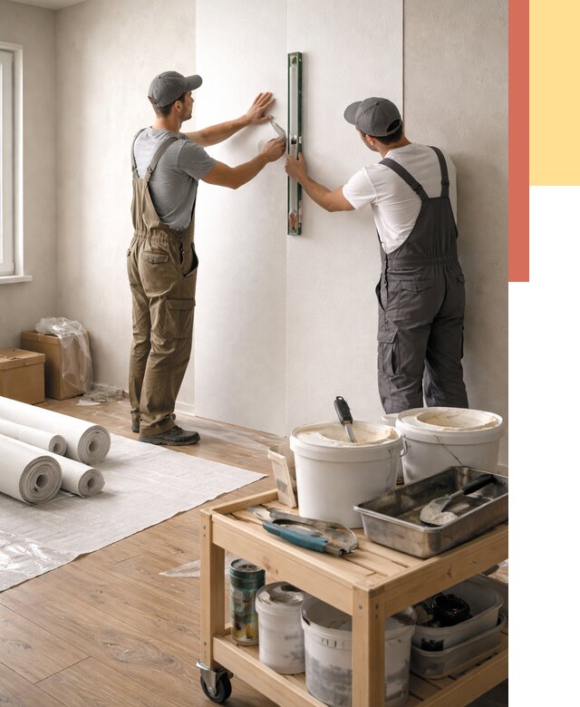 Поклейка стеклообоев в Осинниках от 6663 руб. за м2 — быстро и недорого | ОТДЕЛОЧНИК-Снн