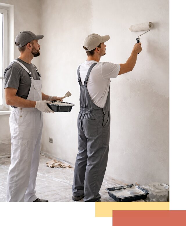 Покраска стен водоэмульсионной краской в Осинниках