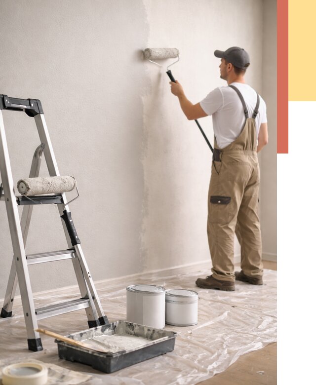 Покраска стен латексной краской в Осинниках от 4613 руб. за м2 | ОТДЕЛОЧНИК-Снн