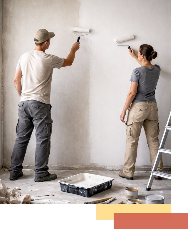 Окраска стен по стеклохолсту в Осинниках качественно и долговечно