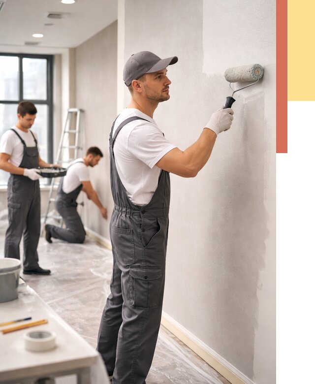 Покраска стен в офисе в Осинниках от 8713 руб. — быстро и недорого | ОТДЕЛОЧНИК-Снн