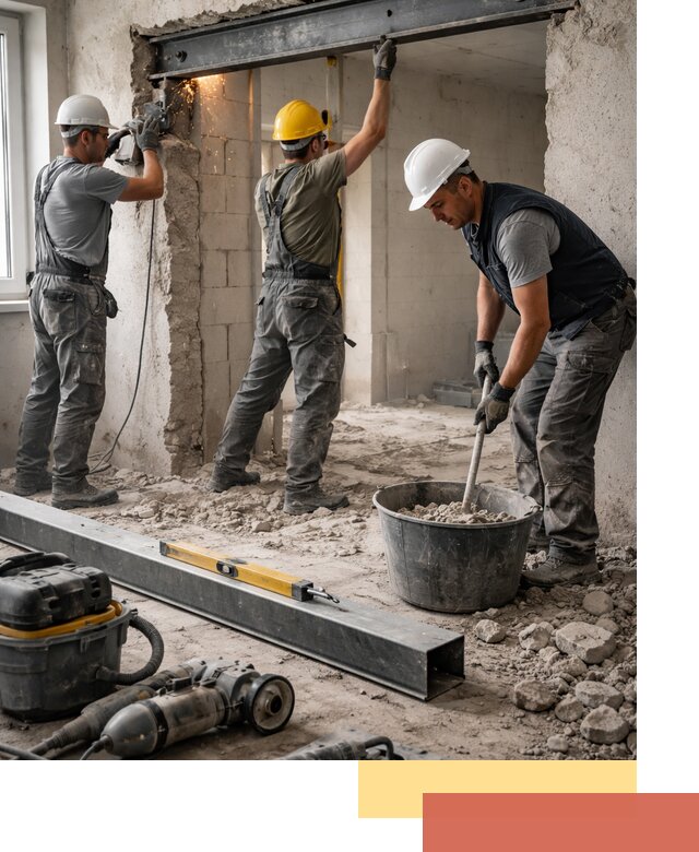 Создание проемов в стенах и несущих конструкциях в Осинниках