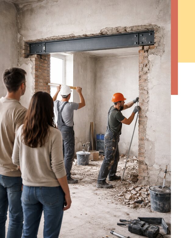 Усиление проема в стене в Осинниках от 9738 руб. — усиление дверного проема металлоконструкцией | ОТДЕЛОЧНИК-Снн