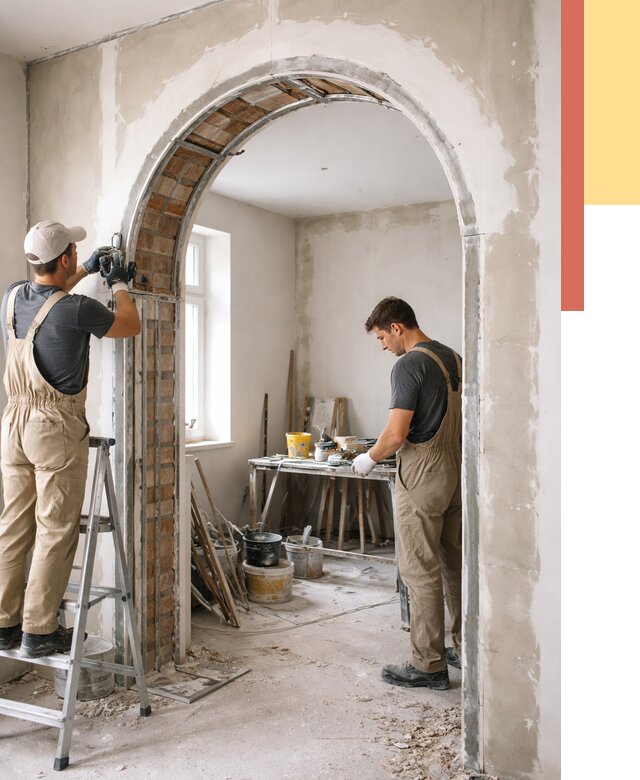 Устройство арочного проема в Осинниках от 9738 руб. под ключ — быстро и недорого | ОТДЕЛОЧНИК-Снн