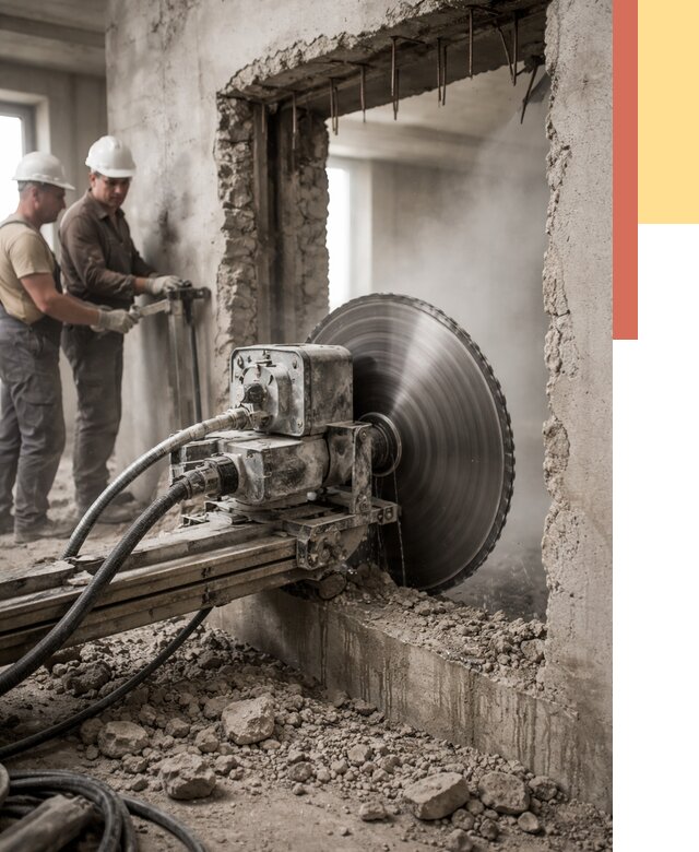 Алмазная резка проемов в Осинниках от 4613 руб. быстро и недорого | ОТДЕЛОЧНИК-Снн