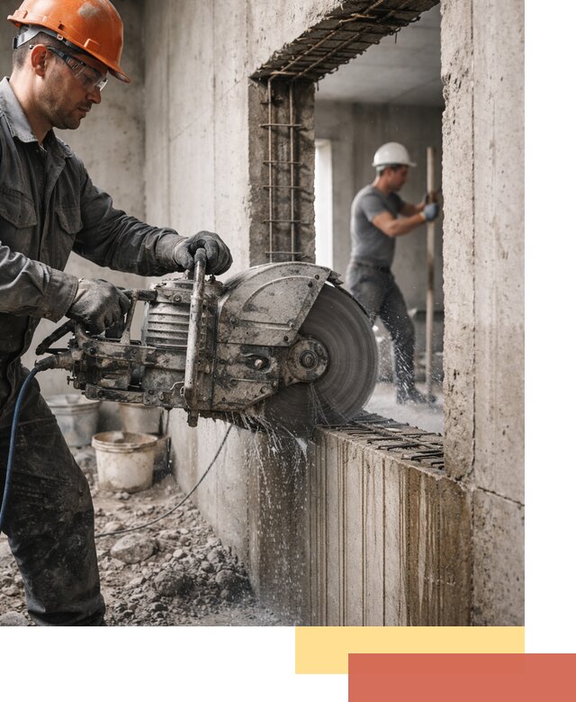 Алмазная резка проемов в Осинниках быстро и точно