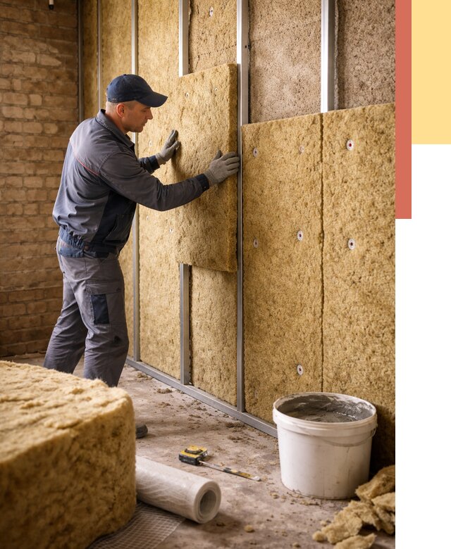 Утепление стен минватой в Осинниках от 1384 руб./м2 — недорого и быстро | ОТДЕЛОЧНИК-Снн