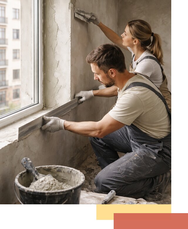 Штукатурка откосов дверей и окон профессионально в Осинниках