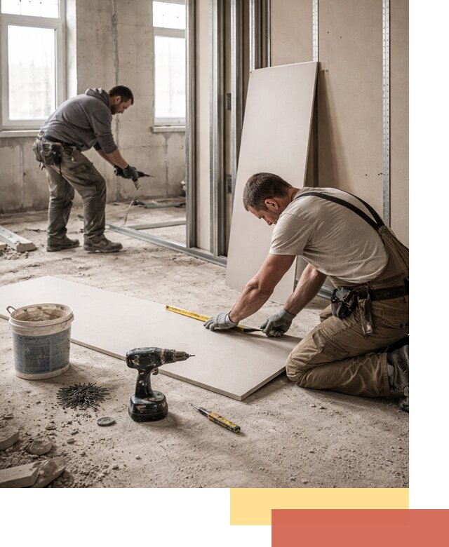 Кладка перегородок из ПГП под ключ в Осинниках