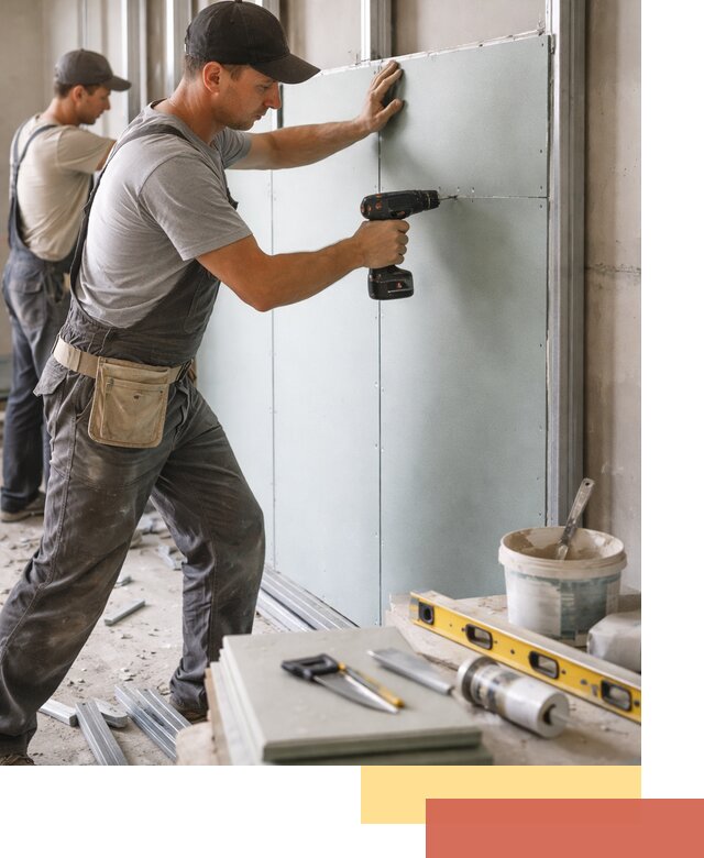 Кладка влагостойких перегородок ПГП в Осинниках