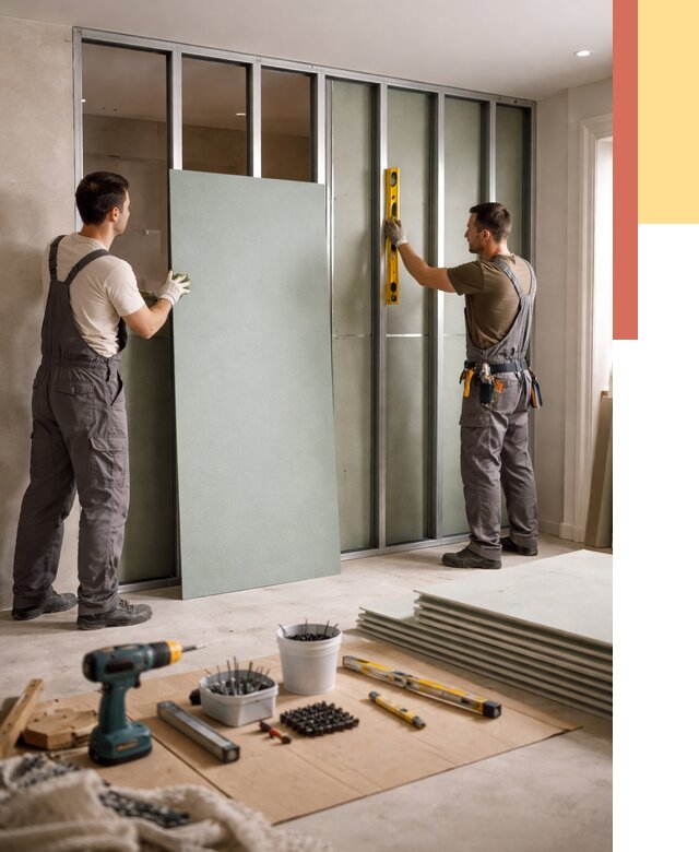 Перегородка из влагостойкого гипсокартона в Осинниках от 4920 руб. — монтаж под ключ | ОТДЕЛОЧНИК-Снн