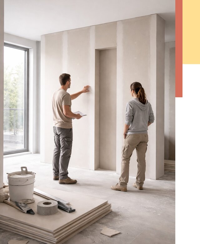 Зонирующая перегородка из гипсокартона в Осинниках от 2870 руб. под ключ | ОТДЕЛОЧНИК-Снн