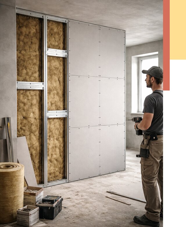 Усиленная перегородка под навеску в Осинниках от 13121 руб. — монтаж под ключ | ОТДЕЛОЧНИК-Снн