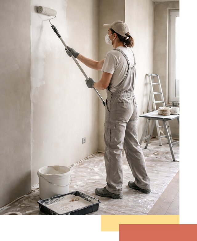 Покраска перегородок из гипсокартона в Осинниках качественно и недорого