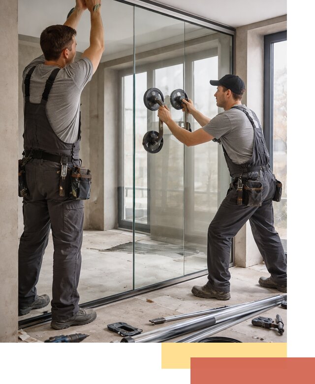 Цельностеклянные перегородки под ключ в Осинниках