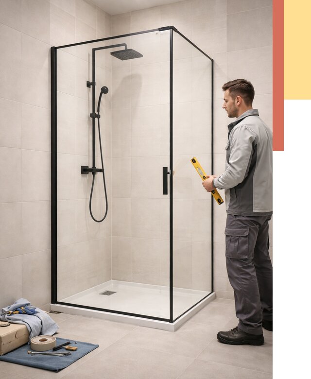 Стеклянные перегородки для душа в Осинниках от 12814 руб. | Монтаж под ключ — ОТДЕЛОЧНИК-Снн