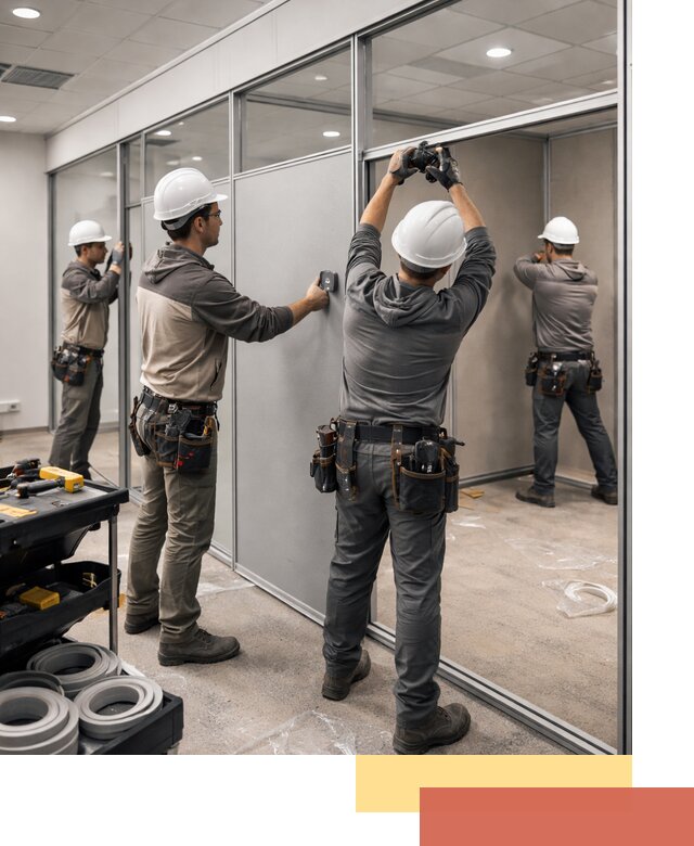 Мобильные офисные перегородки под ключ в Осинниках