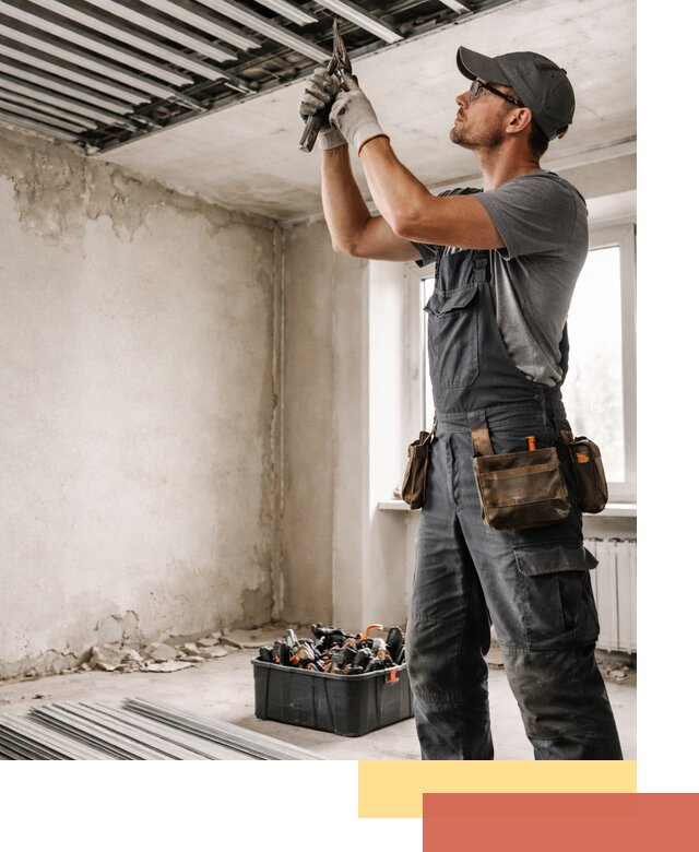 Демонтаж реечного потолка в Осинниках быстро и аккуратно