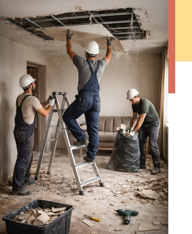 Демонтаж гипсокартонного потолка в Осинниках от 431 руб. за м2 — ОТДЕЛОЧНИК-Снн