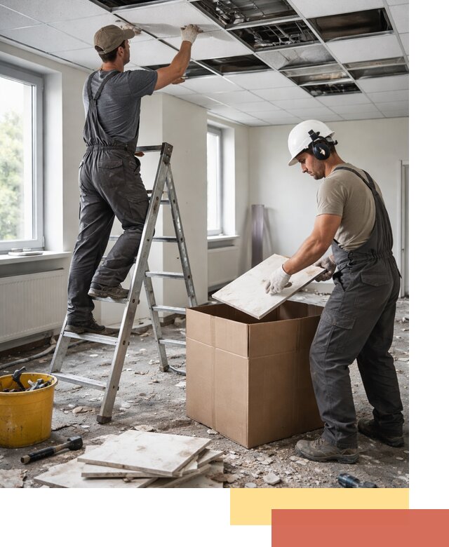 Демонтаж потолочной плитки в Осинниках быстро и аккуратно