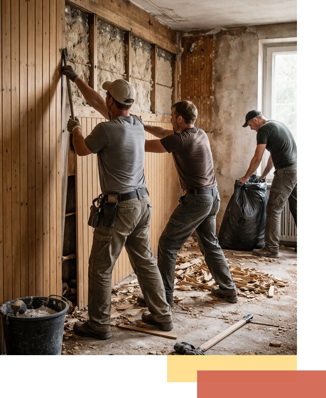 Демонтаж вагонки и вывоз материалов в Осинниках