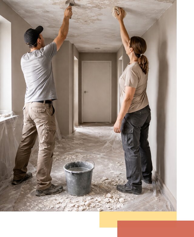 Удаление побелки с потолка в Осинниках — быстро и аккуратно